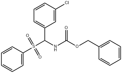 benzyl N-[(3-chlorophenyl)(phenylsulfonyl)methyl]carbamate 结构式