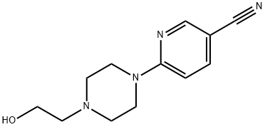 6-[4-(2-hydroxyethyl)piperazino]nicotinonitrile 结构式