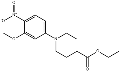 ethyl 1-(3-methoxy-4-nitrophenyl)-4-piperidinecarboxylate 结构式