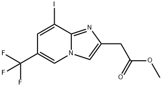 2-(8-碘-6-(三氟甲基)咪唑并[1,2-A]吡啶-2-基)乙酸甲酯 结构式