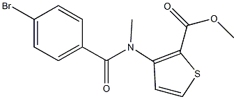 3-(4-溴-N-甲基苯甲酰氨基)噻吩-2-羧酸甲酯 结构式