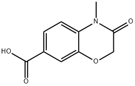 4-甲基-3-氧代-3,4-二氢-2H-苯并[B][1,4]噁嗪-7-羧酸 结构式