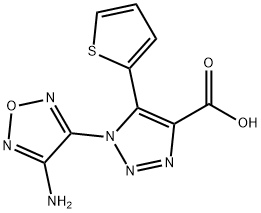 1-(4-Amino-1,2,5-oxadiazol-3-yl)-5-thien-2-yl-1H-1,2,3-triazole-4-carboxylic acid 结构式