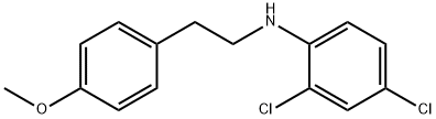 2,4-Dichloro-N-(4-methoxyphenethyl)aniline 结构式