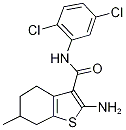 2-氨基-N-(2,5-二氯苯基)-6-甲基-4,5,6,7-四氢苯并噻吩-3-甲酰胺 结构式