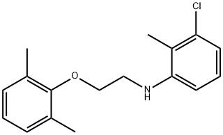 3-Chloro-N-[2-(2,6-dimethylphenoxy)ethyl]-2-methylaniline 结构式