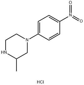 3-Methyl-1-(4-nitrophenyl)piperazine hydrochloride 结构式