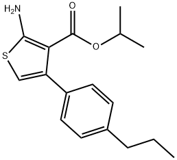 2-氨基-4-(4-丙基苯基)噻吩-3-甲酸异丙酯 结构式