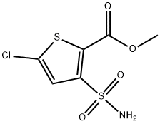 5-氯-3-氨磺酰噻吩-2-羧酸甲酯 结构式