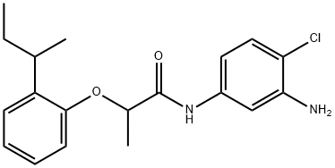 N-(3-Amino-4-chlorophenyl)-2-[2-(sec-butyl)-phenoxy]propanamide 结构式