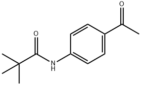 N-(4-乙酰苯基)-2,2-二甲基-丙酰胺 结构式
