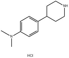 N,N-二甲基-4-(哌啶-4-基)苯胺二盐酸盐 结构式