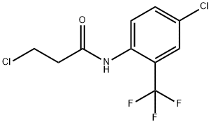 3-氯-N-[4-氯-2-(三氟甲基)苯基]丙酰胺 结构式