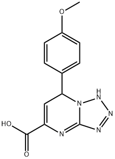 7-(4-甲氧基-苯基)-4,7-二氢-四唑并[1,5-A]-嘧啶-5-羧酸 结构式