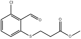 Methyl  3-[(3-Chloro-2-formylphenyl)thio]propanoate 结构式