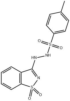 N'-(1,1-二氧代-1,2-苯并噻唑-3-基)-4-甲基-苯磺酰肼 结构式