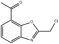 1-[2-(chloromethyl)-1,3-benzoxazol-7-yl]-1-ethanone 结构式