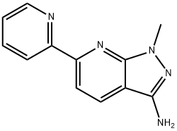 1-methyl-6-(2-pyridinyl)-1H-pyrazolo[3,4-b]pyridin-3-amine 结构式
