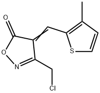 (4E)-3-(chloromethyl)-4-[(3-methyl-2-thienyl)methylene]isoxazol-5(4H)-one 结构式