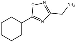 (5-环己基-1,2,4-噁二唑-3-基)甲胺 结构式