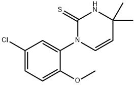 1-(5-氯-2-甲氧基苯基)-4,4-二甲基-1,4-二氢嘧啶-2-硫醇 结构式