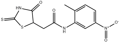 2-(2-mercapto-4-oxo-4,5-dihydro-1,3-thiazol-5-yl)-N-(2-methyl-5-nitrophenyl)acetamide 结构式