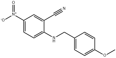 2-((4-甲氧基苄基)氨基)-5-硝基苯甲腈 结构式