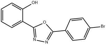 2-[5-(4-溴苯基)-1,3,4-恶二唑-2-基]苯酚 结构式