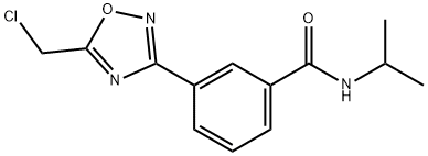 3-[5-(chloromethyl)-1,2,4-oxadiazol-3-yl]-N-isopropylbenzamide 结构式