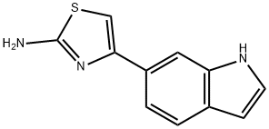 4-(1H-吲哚-6-基)-1,3-噻唑-2-胺 结构式