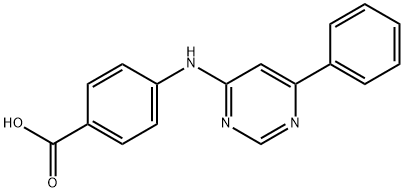 4-[(6-苯基-4-嘧啶基)氨基]苯甲酸 结构式