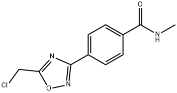 4-[5-(chloromethyl)-1,2,4-oxadiazol-3-yl]-N-methylbenzamide 结构式