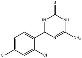 4-amino-6-(2,4-dichlorophenyl)-1,6-dihydro-1,3,5-triazine-2-thiol 结构式