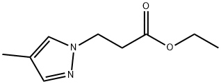 3-(4-甲基-1H-吡唑-1-基)丙酸乙酯 结构式