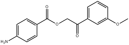 2-(3-甲氧苯基)-2-氧代苯佐卡因 结构式