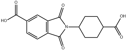 2-(4-甲酸基环己基)-1,3-二氧代异吲哚啉-5-羧酸 结构式