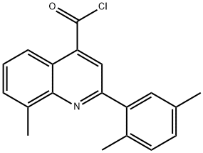 2-(2,5-二甲基苯基)-8-甲基喹啉-4-甲酰氯 结构式