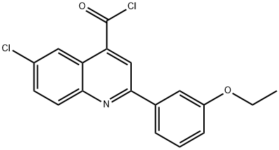 6-氯-2-(3-乙氧苯基)喹啉-4-甲酰氯 结构式