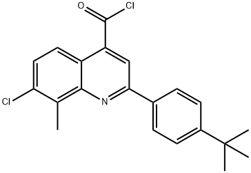 2-(4-叔丁基苯基)-7-氯-8-甲基喹啉-4-甲酰氯 结构式