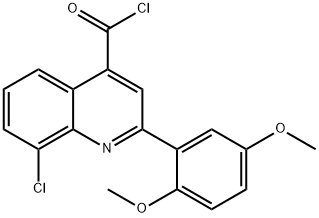 8-氯-2-(2,5-二甲氧苯基)喹啉-4-甲酰氯 结构式