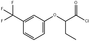 2-[3-(三氟甲基)苯氧基]丁酰氯化物 结构式