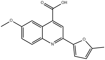 6-甲氧基-2-(5-甲基-2-呋喃)-喹啉-4-羧酸 结构式