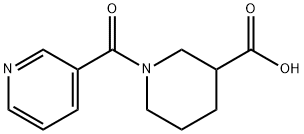 1-(3-Pyridinylcarbonyl)-3-piperidine-carboxylic acid 结构式