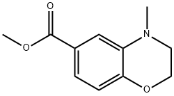 4-甲基-3,4-二氢-2H-苯并[B] [1,4]噁嗪-6-羧酸甲酯 结构式