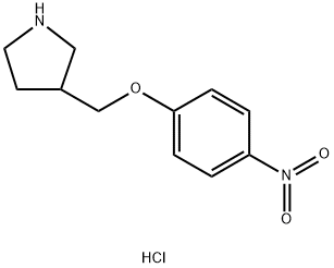 3-[(4-Nitrophenoxy)methyl]pyrrolidinehydrochloride 结构式