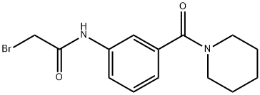 2-Bromo-N-[3-(1-piperidinylcarbonyl)phenyl]-acetamide 结构式