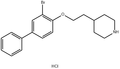 4-{2-[(3-Bromo[1,1'-biphenyl]-4-yl)oxy]-ethyl}piperidine hydrochloride 结构式