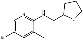 5-Bromo-3-methyl-N-(tetrahydro-2-furanylmethyl)-2-pyridinamine 结构式