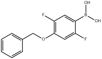 2,5-二氟-4-苄氧基苯基硼酸 结构式