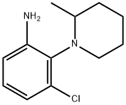 3-Chloro-2-(2-methyl-1-piperidinyl)aniline 结构式